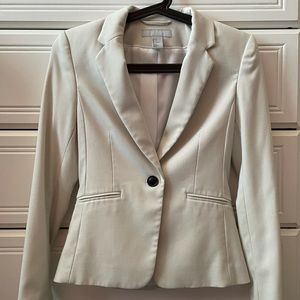 H&M taupe fitted blazer